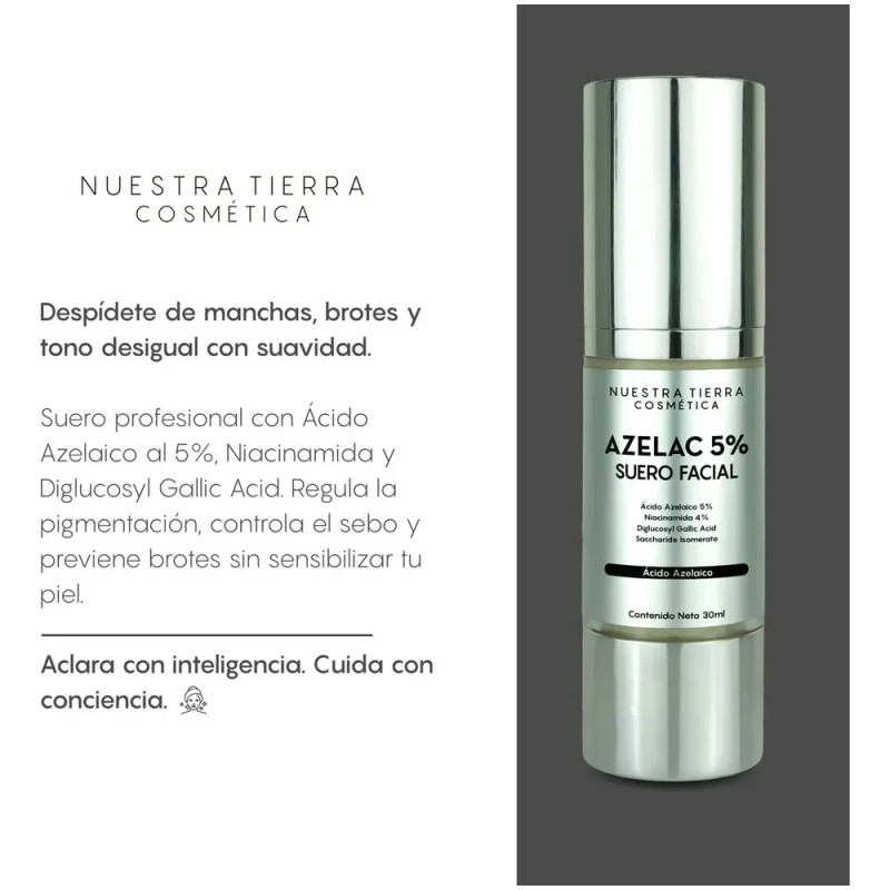 Aclara Manchas, Calma Y Protege Tu Piel Suero Azelaico 5%