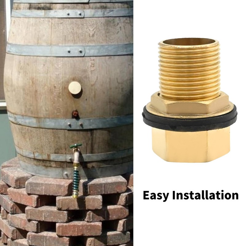 Anxingo 1/2 Inch External Thread & Internal Thread Bulkhead Fittings,