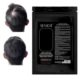Repuesto para Frasco Sevich Fibras Capilares Naturales Adherentes Disimula Calvicie y Zonas con Caída de Cabello 100g en Sobre Microfibras Capilares (Café Oscuro)