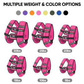 APEXUP Weighted Vest Men 10lbs Weights with Reflective Stripe, Weighted vest for Women Workout Equipment for Strength Training Running (Pink)