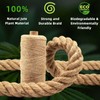 Natural Jute Rope ，Hemp Rope for Crafts,Decorating,Gardening, Bundling,Camping,Cat Scratching Post,Thick