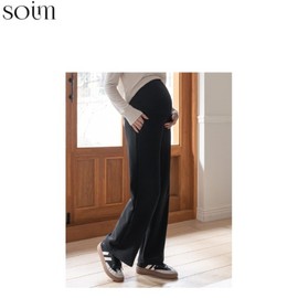 SOIM Holic Cheese Wide Mink Maternity Pants 1pair, Color#$%Size:Black-L