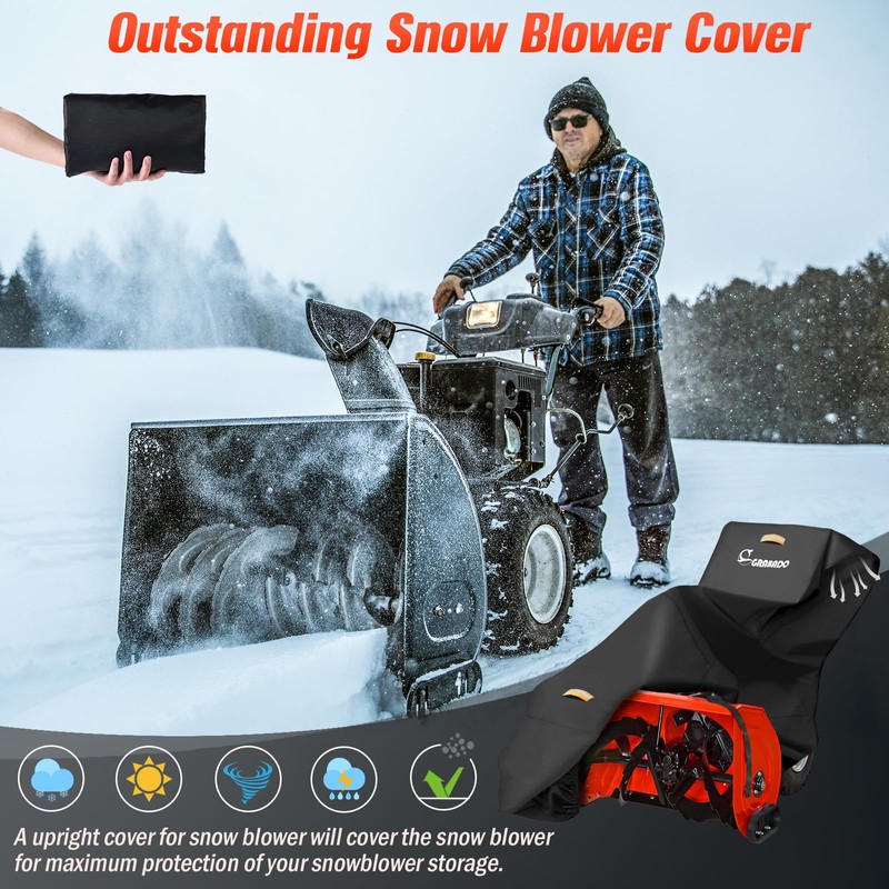 Snowblower Covers Waterproof Outdoor,Heavy Duty 420D Snow Blower Cover with