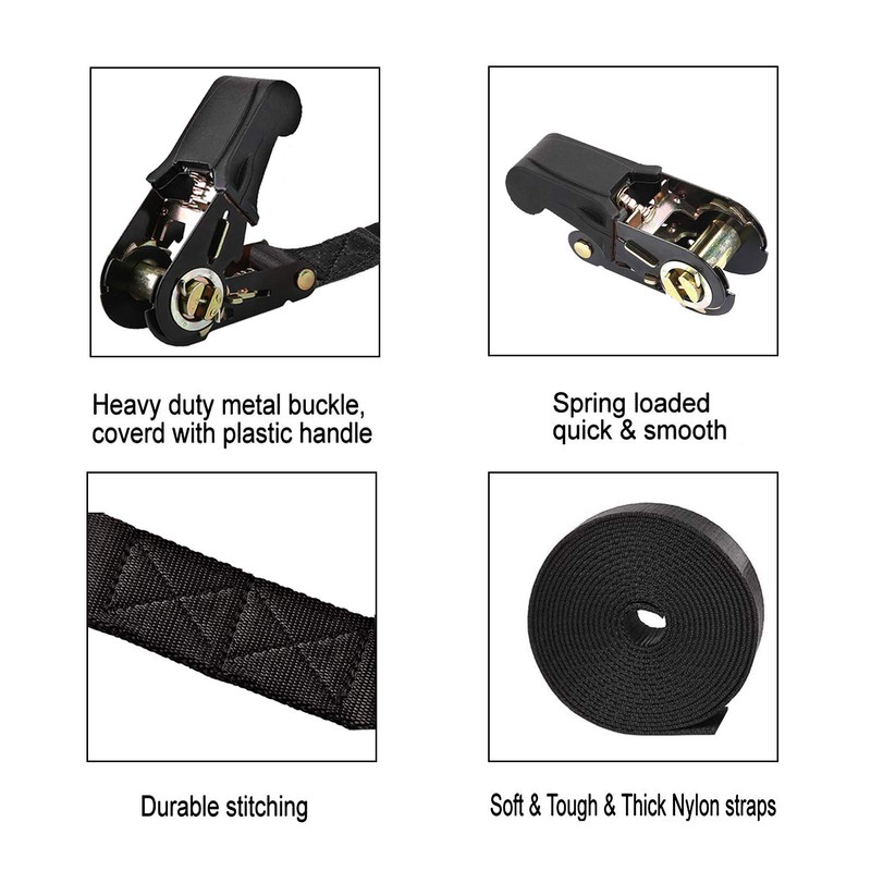 Endless Ratchet Tie Down Straps Heavy Duty Cargo Tie Downs,