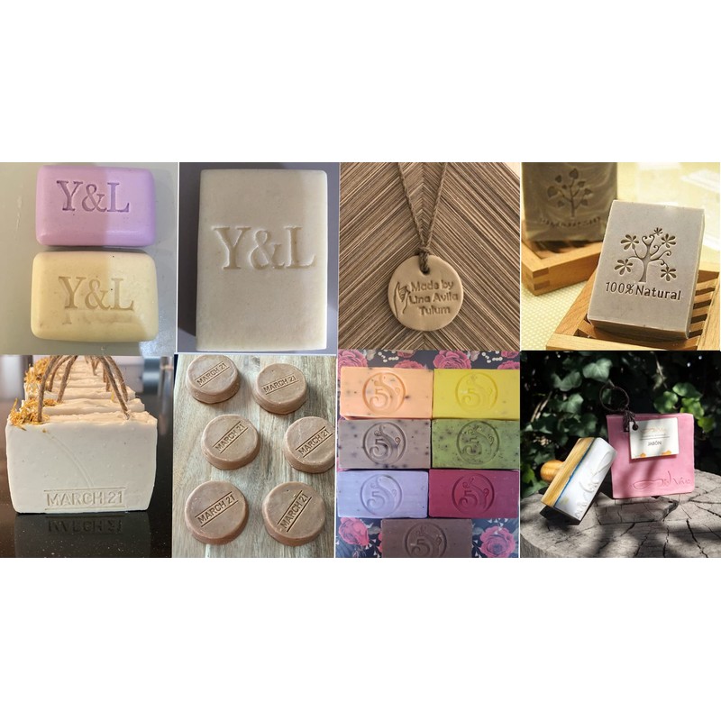 Sellos personalizados para marcar jabones, ceramica, fondant, barro, 5cm