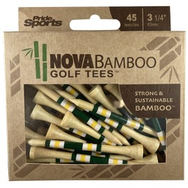 PrideSports 3-1/4" Nova Bamboo Tees White/Yellow/Green Stripe