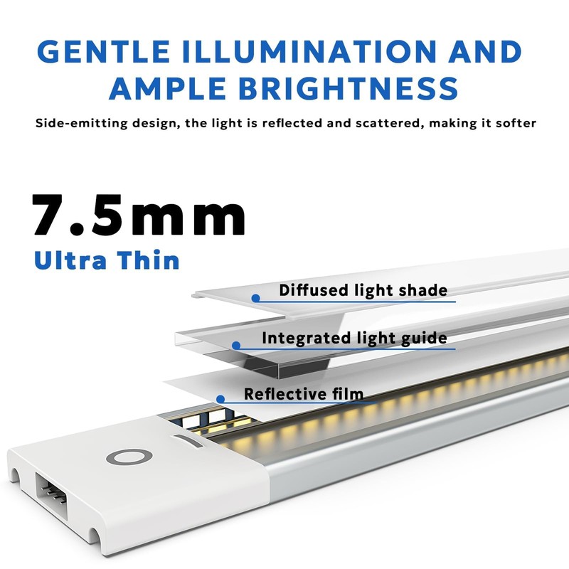 MYPLUS 16" Under Cabinet Lights, 5 Color Temps Under Counter