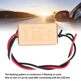 LED Flasher Relay Strobe Controller Walfront 12V 3A for LED Lights Car Motorcycle Yacht