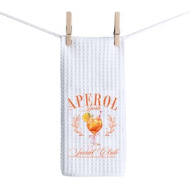 ZJXHPO Aperol Spritz Social Club Kitchen Towel Spritz Society Dish Towel Summer Cocktail Tea Towel Bachelorette Kitchen Decor (Aperol Towel)