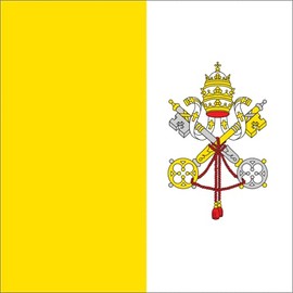 GLOBAL ADVERTISING SOLUTIONS 3x5 Country National Flag Made in USA Bright Colors Long Lasting and Weather Resistance Country State Flag only Without Pole kit and Mount (Holy See Vatican City)