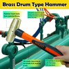 WEDO 96oz Brass Hammer,Solid Brass Mallet Hammer with Fiberglass Handle,Double