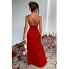 Memoriesea Women's Sexy One Shoulder Satin High Split Cocktail Wedding