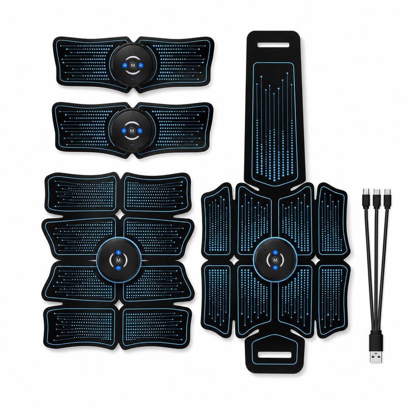 EMS Muscle Stimulator for Home Fitness – USB Rechargeable Ab