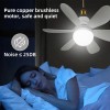 TSUINZ LED Ceiling Light Fan W/ Remote Adjustable Wind &