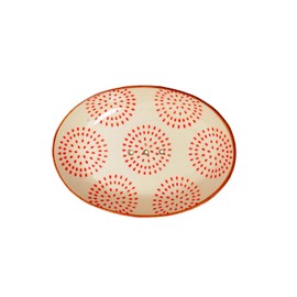 Ceramic soap dish Tabea handpainted with holes for water drainage 14 x 9.5 x 2 cm