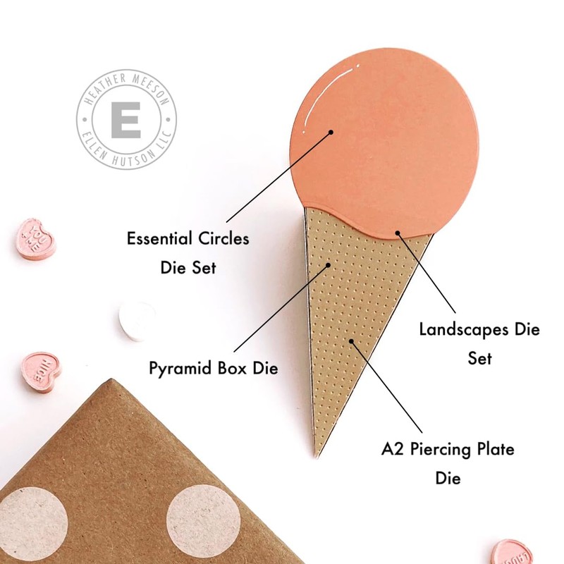 Caja de pirámide, Essentials de Ellen Designer Die, caja de