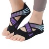 ABIRAM Yoga Socks Toeless Non-Slip Grips & Straps, for Pilates, Barre, Ballet, Bikram, Workout for Women