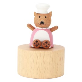 Mini Cute Cartoon Animal Figure Wooden Music Box Unique Artware Gift Home DecorWolf