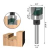 Flush Trim Hinge Mortise Template Router Mills Bit, Gasea 1/4"