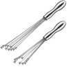 2 Pieces Stainless Steel Mini Ball Whisk 10-Inch and 12-Inch,