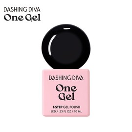 Dashing Diva 데싱디바 원젤 네일 세트 - 리얼 블랙 + 실버 글리터 Dashing Diva One Gel Nail Set - Real Black + Silver Glitter