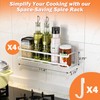 Bunoxea Spice Rack wall mounted 4 Pack, Space-Saving Spice Organizer