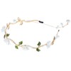 CIATBYYJ Pearl Flower Headpiece for Women,Gold Headband with Tassel,Gold Floral