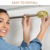 2-Pack Curtain Rod End Caps – Iron Finials with Screws,
