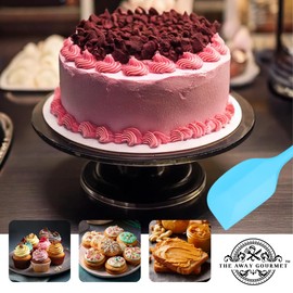 5-Piece Silicone Spatula Set - BPA Free, Heat Resistant up to 448°F - Non-Stick Kitchen Utensils for Baking, Cooking, and Mixing, Dishwasher Safe (Blue)