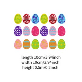 Perfeclan Filz Osterdiy Craft Kits Ostern Ornamente zum Nähen dekorativer Verzierer Aufkleber für Kindergartenparty Geburtstag, Ostereier