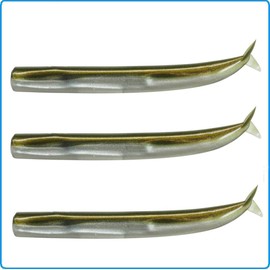 FIIISH - Crazy Sand Eel - 12 cm - 3 Bodies - Kaki - Cse1012