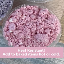 Ultimate Baker Non-Melting Donut Sugar, Naturally Colored Coating Sugar, Snow Sugar, Fine Grain Colored Sugar for Dusting Donuts, Cakes, Cupcakes, and Pastries (Pink, 4oz Bag)