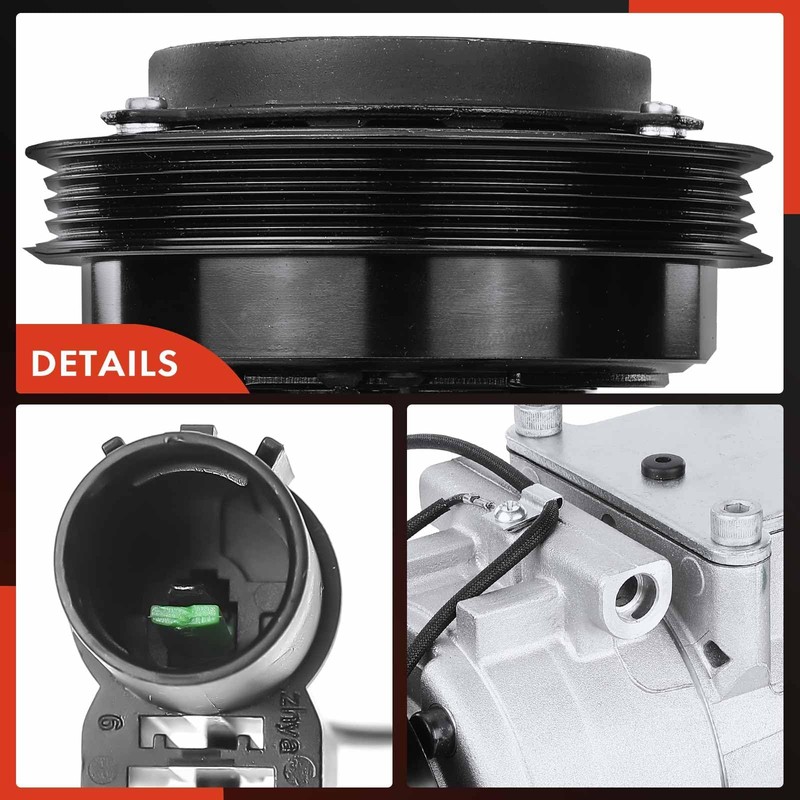 A-Premium A/C Compressor with Clutch Compatible with Kia Rio 1.6L