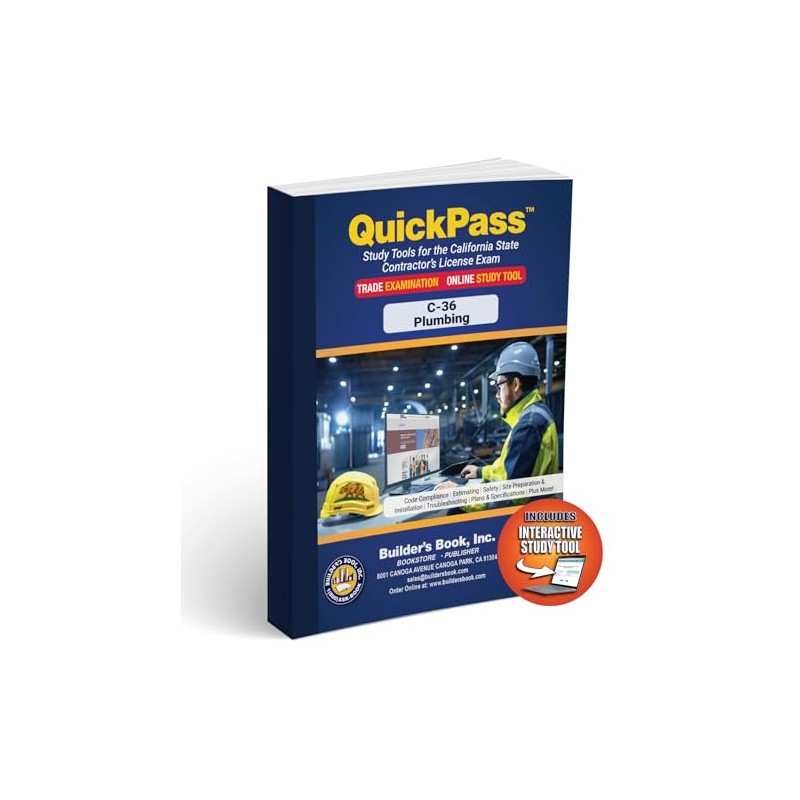 QuickPass Study Tools for the C-36 Plumbing License Examination