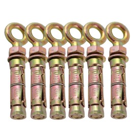 Expansion Eye Bolts (Shield Eye Bolts) Super Heavy Duty Anchor Bolts For Securing Concrete/Masonry (Multiple Sizes) *FIXINGS DIRECT* (M8 X 95MM (6PCS))