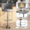AWQM Velvet Bar Stool Set of 2,Counter Height Barstools Adjustable