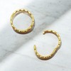 24K Gold Plated On 925 Sterling Silver Facet Hoop Earrings