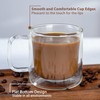 Aquach 2-Pack Double Walled Insulated 8oz Glass Coffee Mugs with