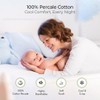LINENWALAS 100% Organic Percale Cotton Fitted Sheet Full Size, Deep