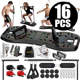 LALAHIGH Emurdyon Portable Home Gym System: Full-Body Training, Improved Flexibility, Compact and Lightweight, Durable and Reliable Design,Workout Equipment - Color: 16PCS-Delux Plus