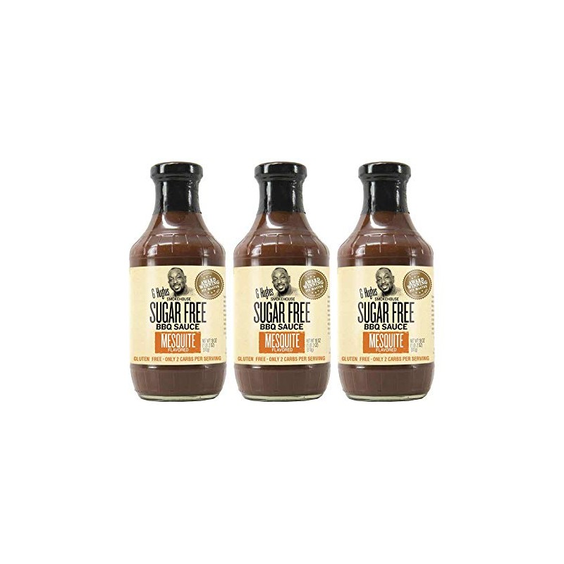 G Hughes Sugar Free Mesquite BBQ Sauce 18 oz (3