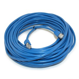 MyCableMart 50ft Cat5E Shielded Ethernet RJ45 Patch Cable,Stranded,Snagless Booted,Blue