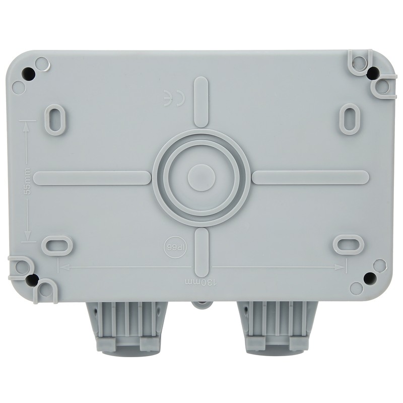 Outdoor Wall Power Socket with 2 3-Hole Socket 2 Switch
