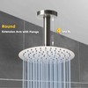 4 Inch Shower Arm with Flange, Ceiling Mounted Shower Head