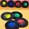 Set of 8 Coasters, Records, Disc Analog Lubber, Record Shape