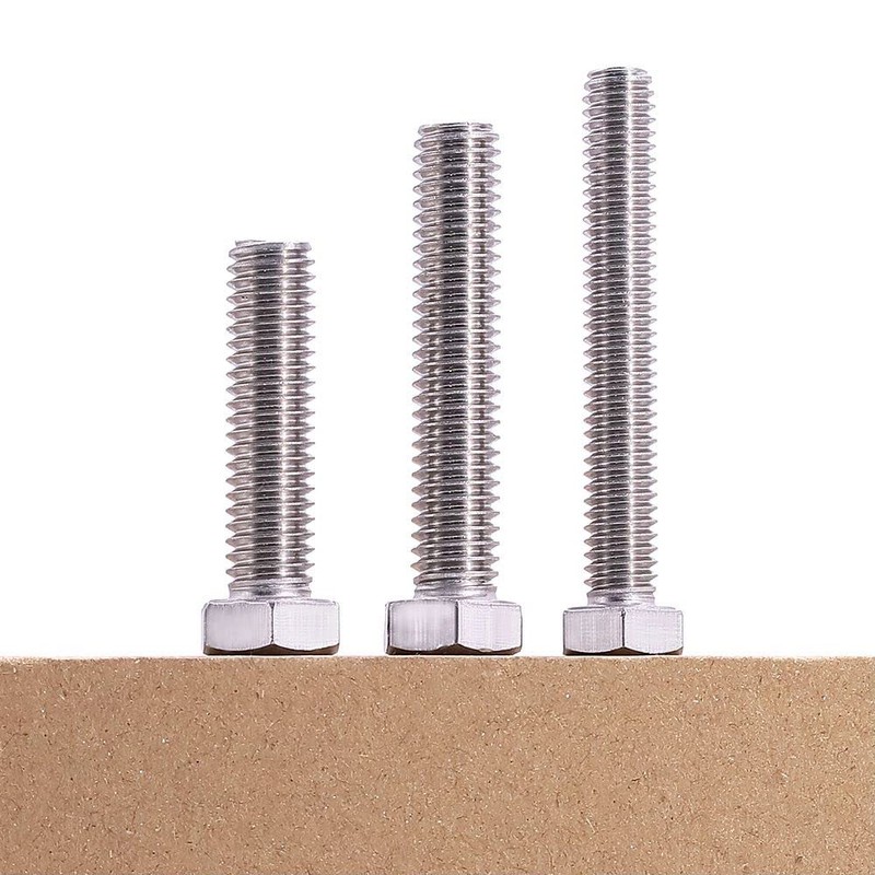 M8-1.25 x 40mm (12 pcs) Hex Head Bolts, 304 Stainless