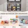 8 Pack Bathroom Clear Under Sink Organizers and Storage, Acrylic
