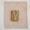 Creative Co-Op Wood Bead Garland with Heart, Natural and Gold