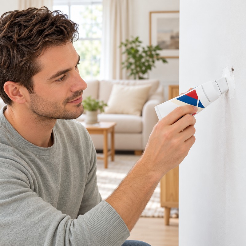 2 Pcs Wall Repair Paste with Built-In Roller Brush for