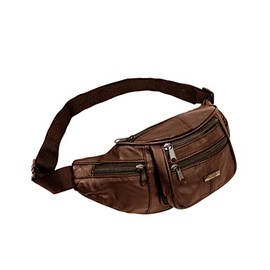 Woodland Leathers Genuine Leather Bum Bag, Waterproof Belt Bag and Bumbags for Women and Men Waist Bag as Travel Holiday Money Belt, Dog Walking Fashion Bum Bag and Running Fanny Pack